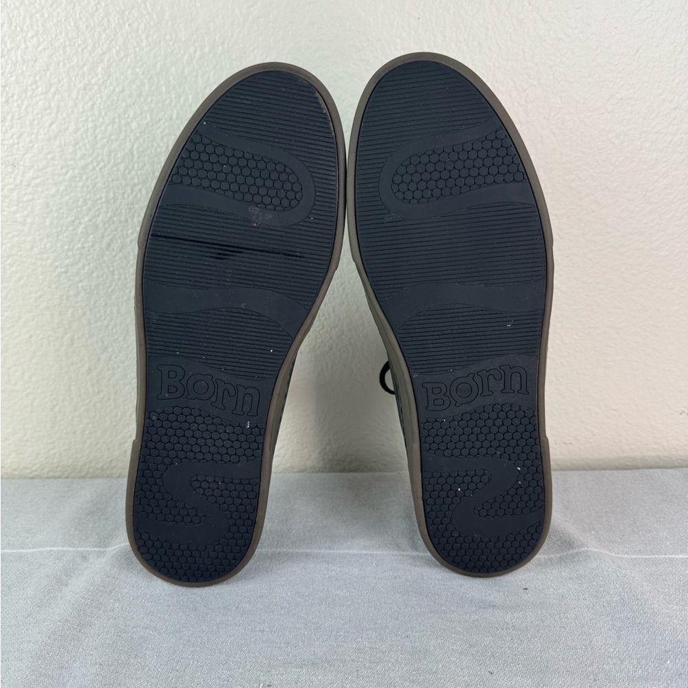 BORN Mens Bayne Full Grain Leather Shoes Sz 11.5 Cap Toe Casual Dress Black GUC - Picture 7 of 11